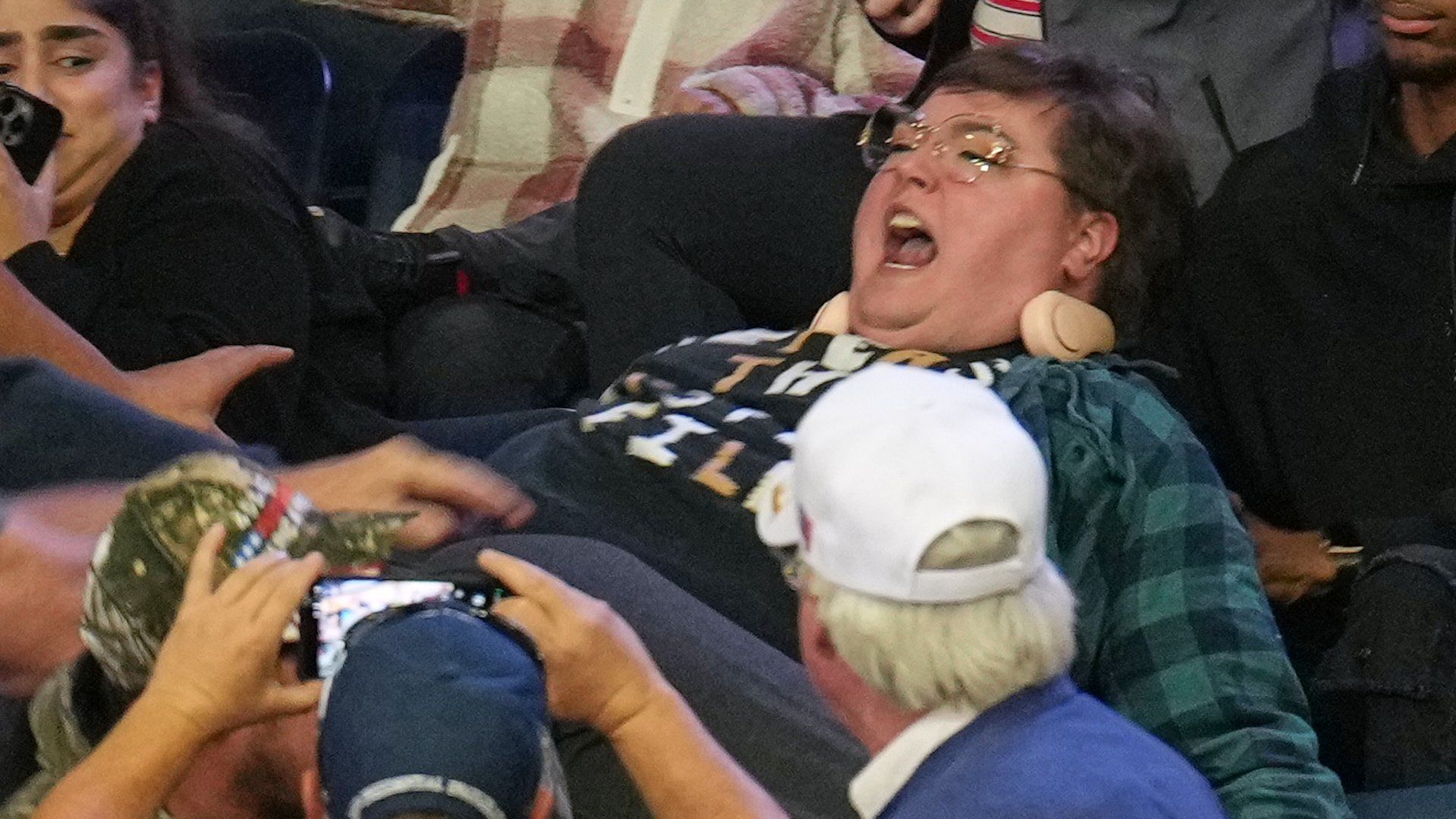 Trump Protester punched at Trump rally as they’re mocked by the president